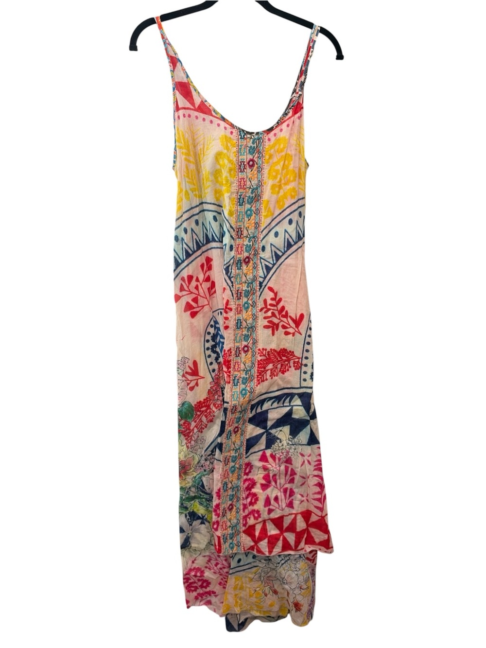 Johnny Was Multicolor Printed Maxi Dress - Sleeveless Summer Slip Dress